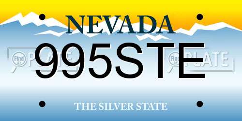 995STE Nevada License Plate