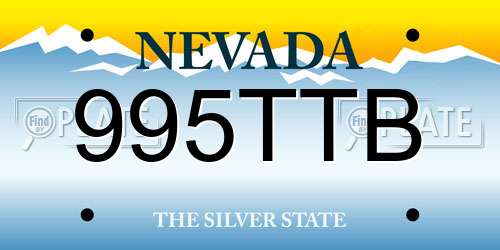 995TTB Nevada License Plate