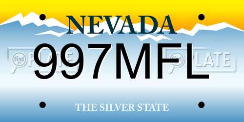 997MFL Nevada License Plate