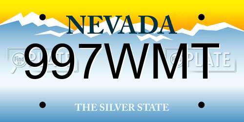 997WMT Nevada License Plate