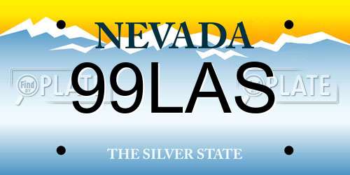 99LAS Nevada License Plate