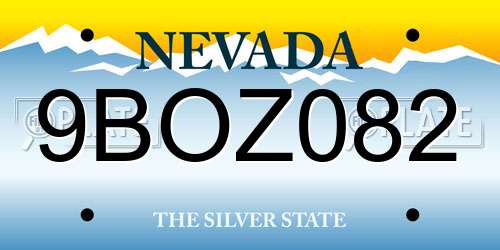 9BOZ082 Nevada License Plate