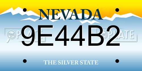 9E44B2 Nevada License Plate