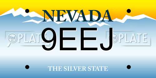 9EEJ Nevada License Plate