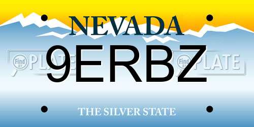 9ERBZ Nevada License Plate