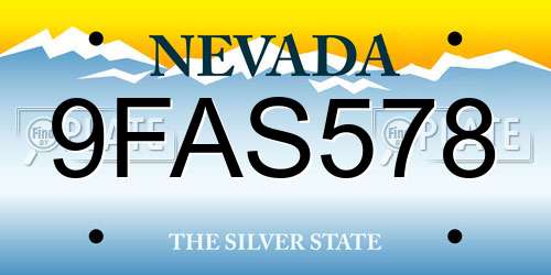 9FAS578 Nevada License Plate