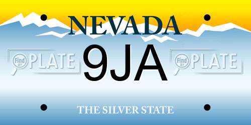 9JA Nevada License Plate