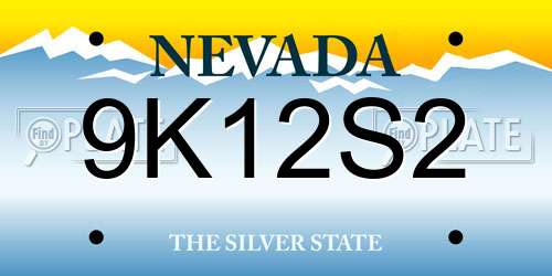 9K12S2 Nevada License Plate