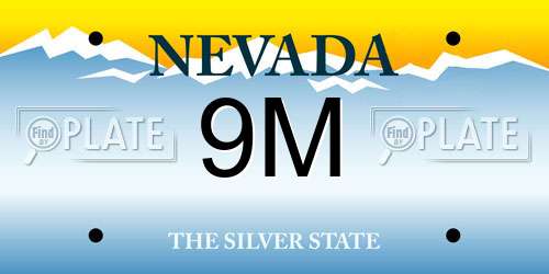9M Nevada License Plate