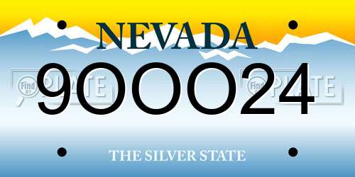 9OOO24 Nevada License Plate