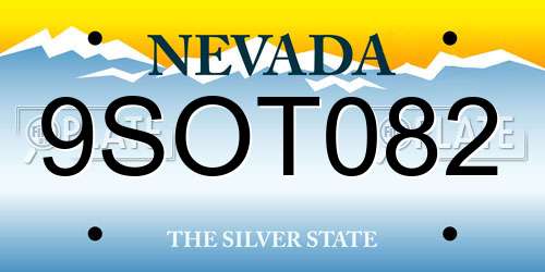 9SOT082 Nevada License Plate