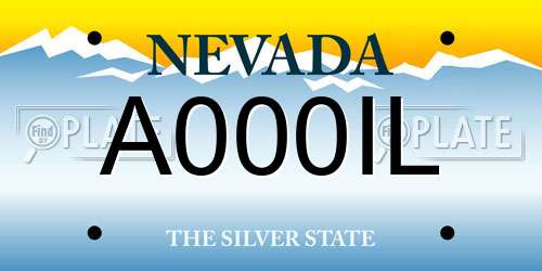A000IL Nevada License Plate