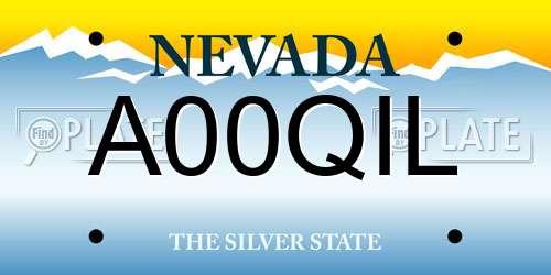 A00QIL Nevada License Plate