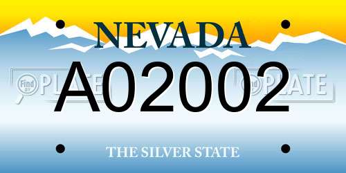 A02002 Nevada License Plate