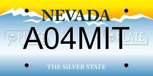 A04MIT Nevada License Plate