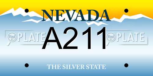 A211 Nevada License Plate