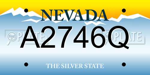 A2746Q Nevada License Plate