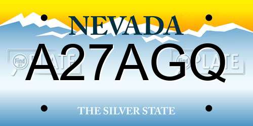 A27AGQ Nevada License Plate