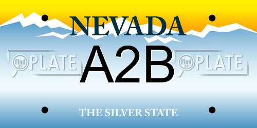 A2B Nevada License Plate