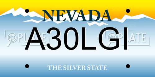 A30LGI Nevada License Plate