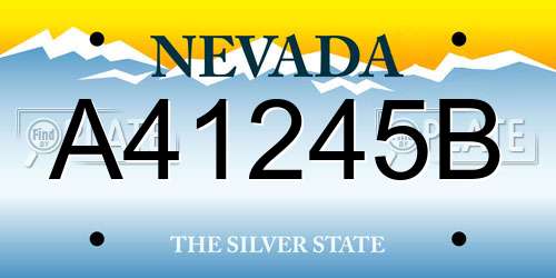 A41245B Nevada License Plate