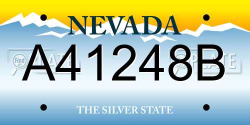 A41248B Nevada License Plate