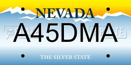 A45DMA Nevada License Plate