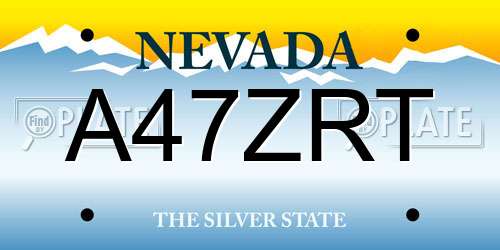 A47ZRT Nevada License Plate