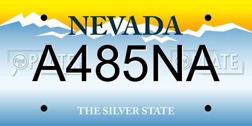 A485NA Nevada License Plate