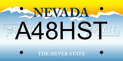 A48HST Nevada License Plate
