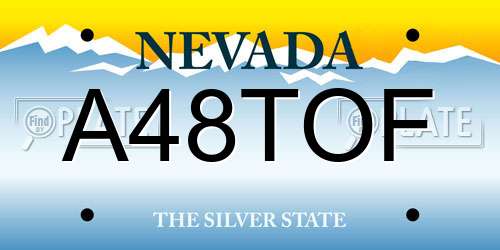 A48TOF Nevada License Plate