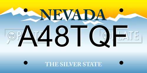A48TQF Nevada License Plate