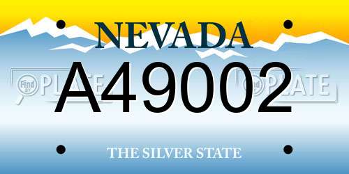 A49002 Nevada License Plate