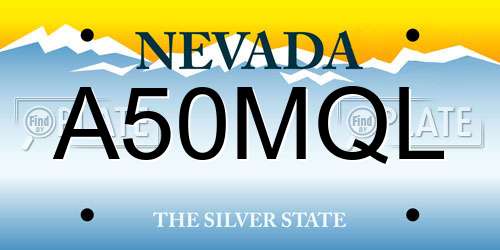 A50MQL Nevada License Plate