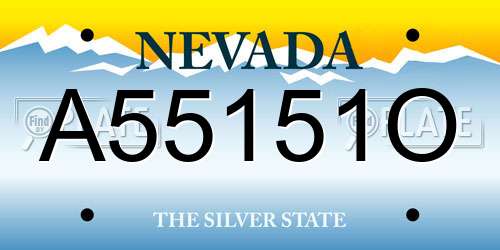 A55151O Nevada License Plate