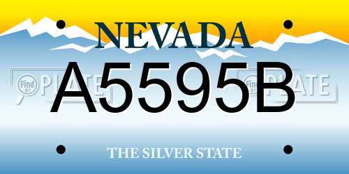 A5595B Nevada License Plate