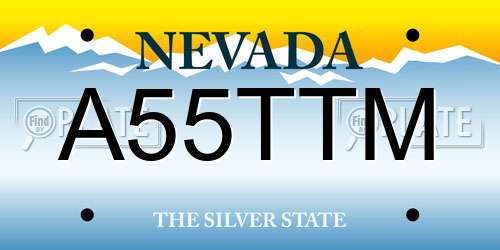 A55TTM Nevada License Plate