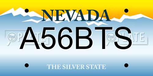 A56BTS Nevada License Plate