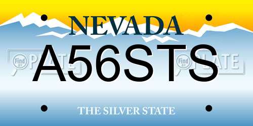 A56STS Nevada License Plate