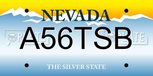 A56TSB Nevada License Plate