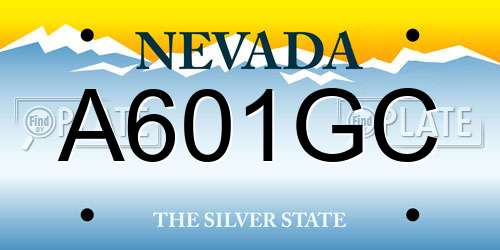 A601GC Nevada License Plate