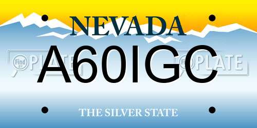 A60IGC Nevada License Plate