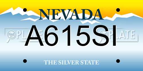 A615SI Nevada License Plate