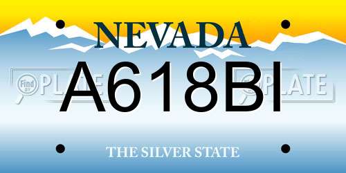 A618BI Nevada License Plate