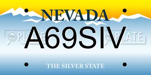 A69SIV Nevada License Plate