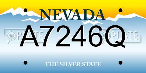 A7246Q Nevada License Plate