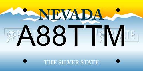A88TTM Nevada License Plate