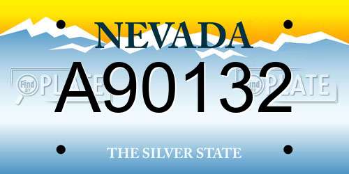 A90132 Nevada License Plate
