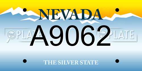 A9062 Nevada License Plate