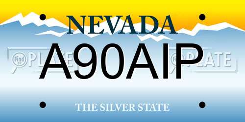 A90AIP Nevada License Plate